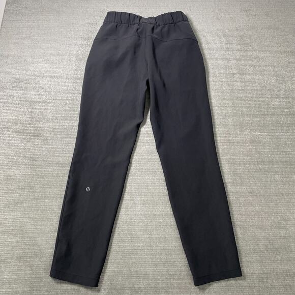 Lululemon Pants Women 2 Black On The Fly Jogger Performance Gym Athleisure 27" - Picture 2 of 6